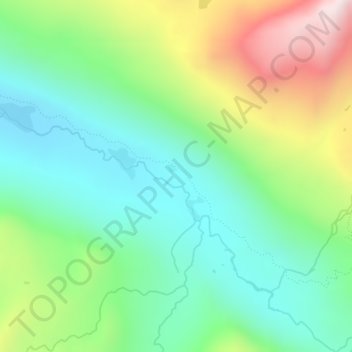 Carte topographique Evolution Valley, altitude, relief
