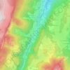 Carte topographique Les Jaux, altitude, relief
