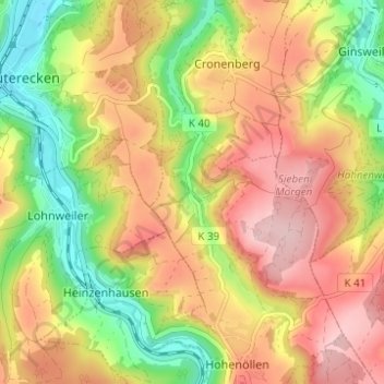 Carte topographique Sulzhof, altitude, relief