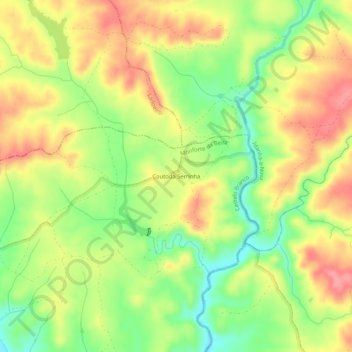 Carte topographique Coutoda Serrinha, altitude, relief