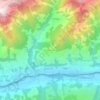 Carte topographique Großsonnberg, altitude, relief