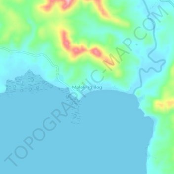 Carte topographique Malaking Ilog, altitude, relief