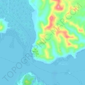 Carte topographique Passé, altitude, relief