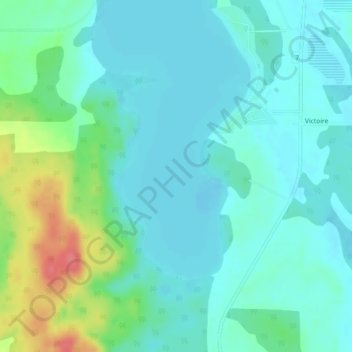 Carte topographique Morin Lake, altitude, relief