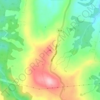 Carte topographique Mount Hicks, altitude, relief