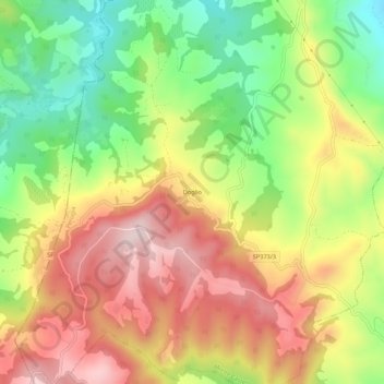 Carte topographique Doglio, altitude, relief