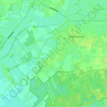 Carte topographique Westeinde, altitude, relief