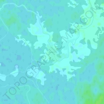 Carte topographique Aven, altitude, relief