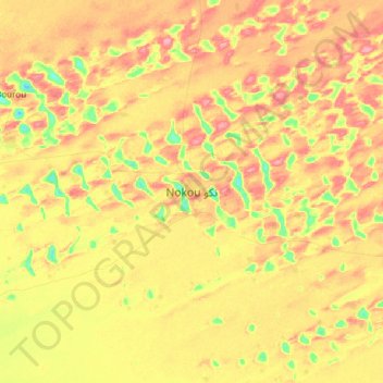 Carte topographique Nokou, altitude, relief