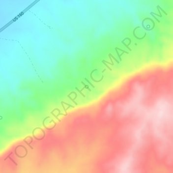 Carte topographique Peach Spring, altitude, relief
