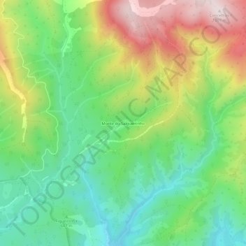 Carte topographique Monte do Salgueirinho, altitude, relief