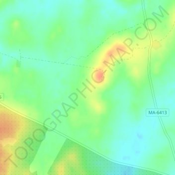 Carte topographique La Vega Alta, altitude, relief