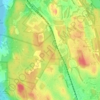 Carte topographique Grävlingsberget, altitude, relief