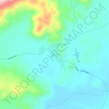 Carte topographique Sancak, altitude, relief