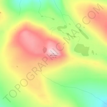 Carte topographique Merratind, altitude, relief