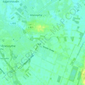 Carte topographique Schlingshöhe, altitude, relief