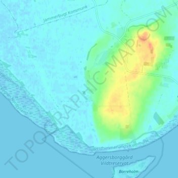Carte topographique Thorup, altitude, relief