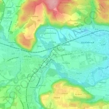 Carte topographique Straß, altitude, relief