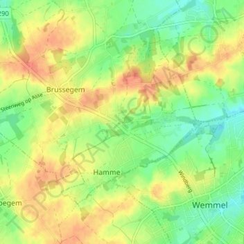 Carte topographique Ossel, altitude, relief