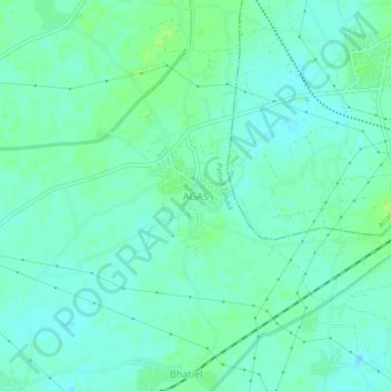 Carte topographique AGAS, altitude, relief