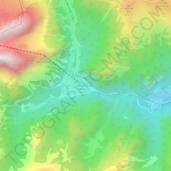 Carte topographique Malga Ciapela, altitude, relief