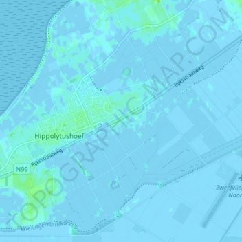 Carte topographique Elft, altitude, relief