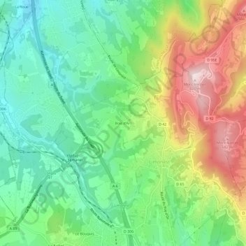 Carte topographique Bois d'Ars, altitude, relief