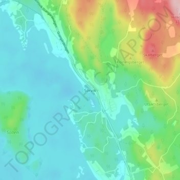 Carte topographique Sörvik, altitude, relief