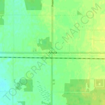 Carte topographique Anola, altitude, relief