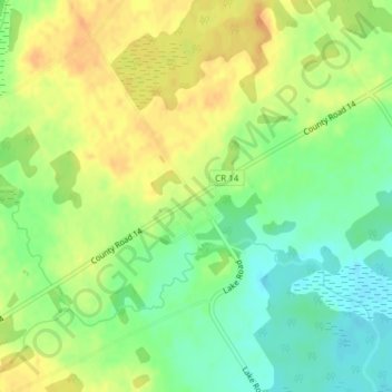 Carte topographique Enterprise, altitude, relief