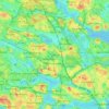 Carte topographique Solna, altitude, relief