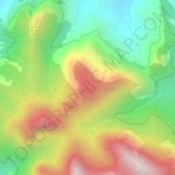 Carte topographique Sebastiana, altitude, relief