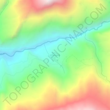 Carte topographique Lhalung, altitude, relief