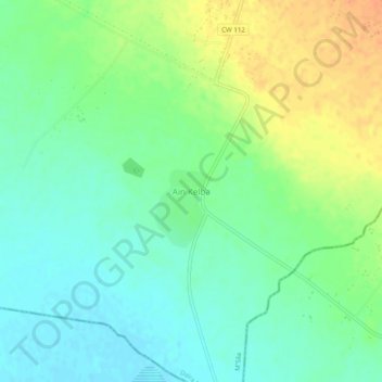 Carte topographique Aïn Kelba, altitude, relief