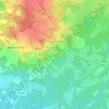 Carte topographique Im Katzhagen, altitude, relief