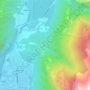 Carte topographique Sasso Carnone, altitude, relief
