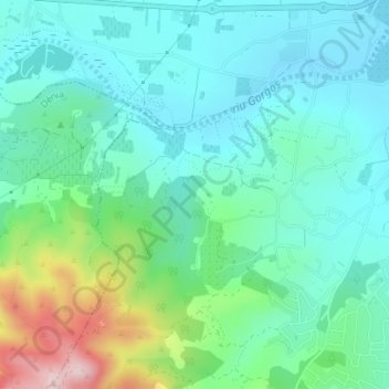 Carte topographique Tarraula, altitude, relief