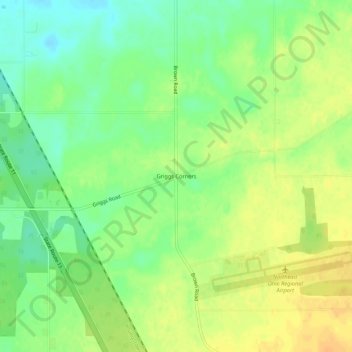 Carte topographique Griggs Corners, altitude, relief