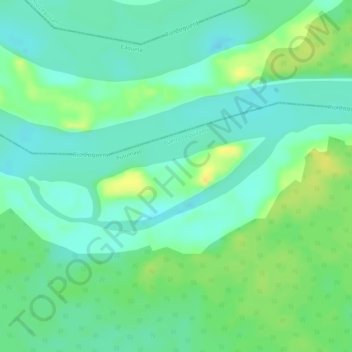 Carte topographique Isla Tres Troncos, altitude, relief