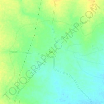 Carte topographique Mole, altitude, relief