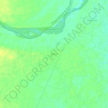 Carte topographique Vinho, altitude, relief