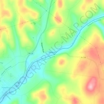 Carte topographique Mayport, altitude, relief