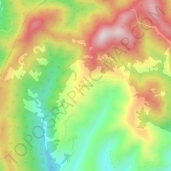 Carte topographique Kirsinler, altitude, relief