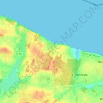 Carte topographique Dollerupholz, altitude, relief