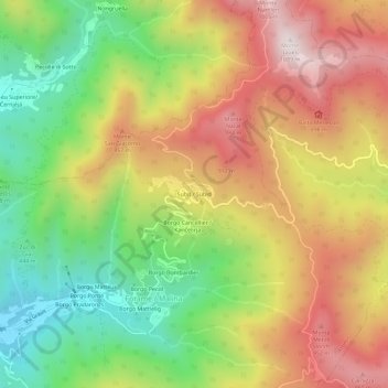 Carte topographique Subit, altitude, relief