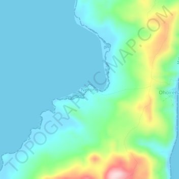 Carte topographique Nerong, altitude, relief