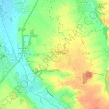 Carte topographique Oberholzheim, altitude, relief