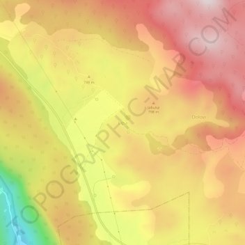 Carte topographique Lipa, altitude, relief