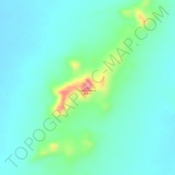 Carte topographique Mont Izegane, altitude, relief