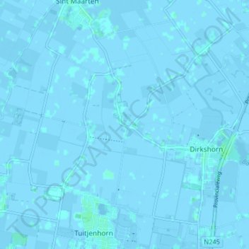 Carte topographique Stroet, altitude, relief